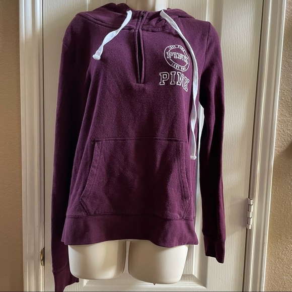 PINK by Victoria’s Secret maroon hoodie sz medium - Picture 1 of 4